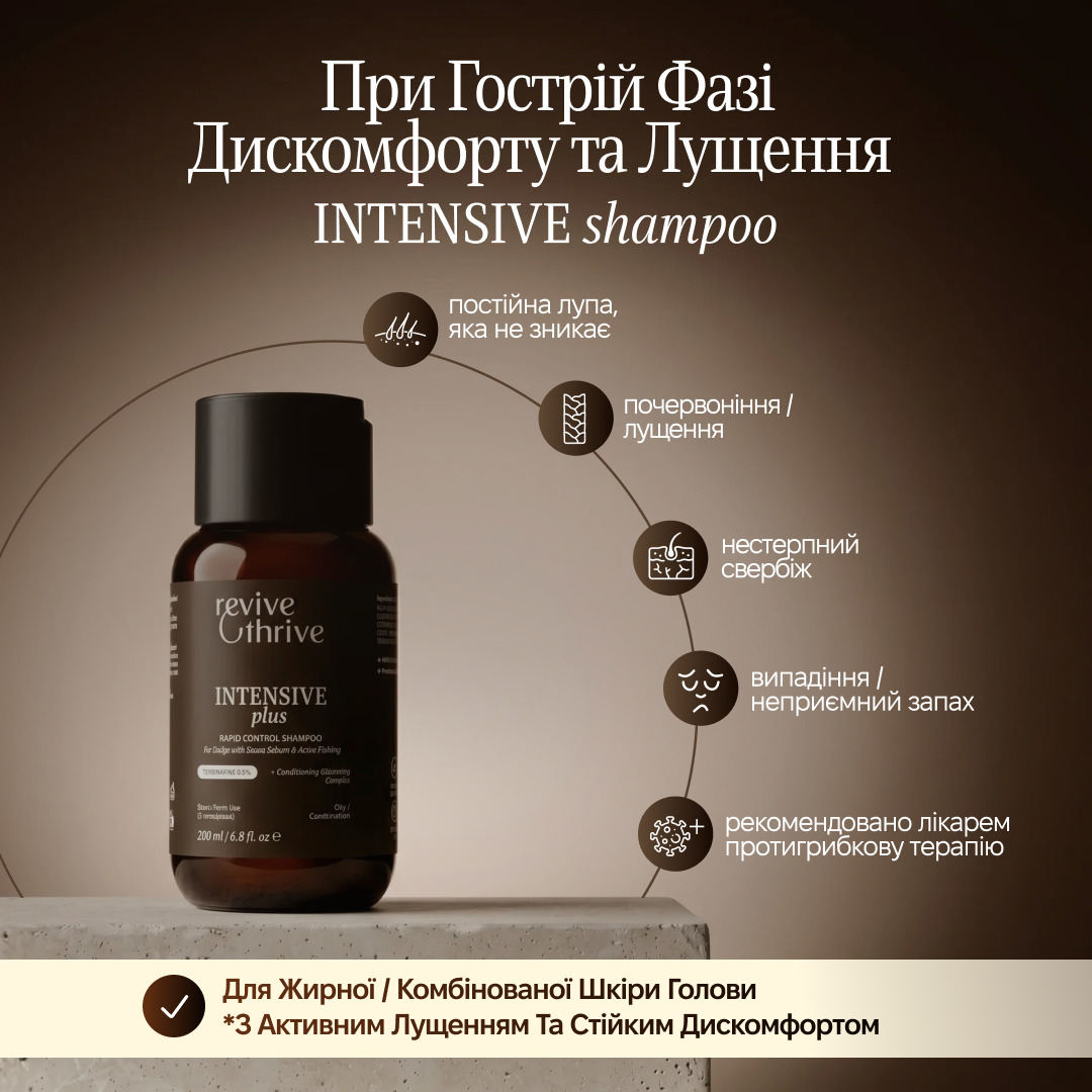 трихологічний шампунь з тербінафіном  • INTENSIVE plus